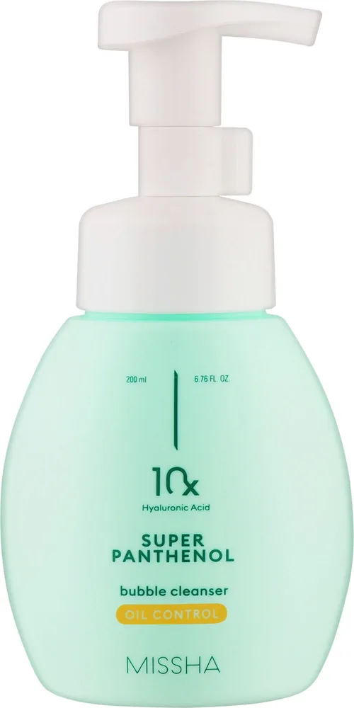Missha Super Panthenol Bubble Cleanser Oil Control пенка для умывания с пантенолом для жирной кожи 200 мл