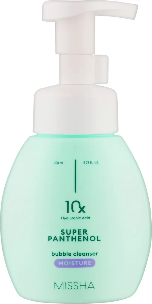 Missha Super Panthenol Bubble Cleanser Moisture увлажняющая пенка для умывания с пантенолом 200 мл
