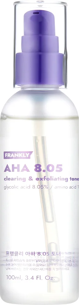 Тоник для лица Frankly AHA 8.05% Exfoliating Toner отшелушивающий, очищающий, 100 мл