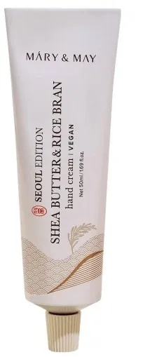 Крем для рук Mary & May Shea Butter & Rice Bran веганский с церамидами 50 мл
