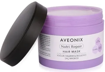 Восстанавливающая маска для волос Aveonix Nutri Repair, кокосовое масло, витамины B3, B5, B6, C и E, защита цвета, 250 мл