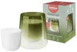 Набор Bolsius CleanLight подсвечник из двухслойного стекла и ароматическая свеча гардения и инжир — фото 1