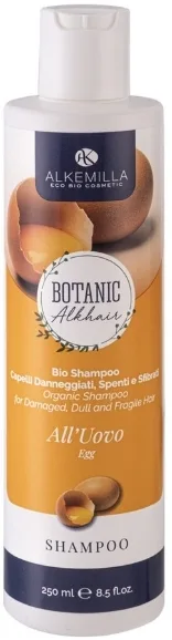 Alkemilla Eco Bio Cosmetic Alkemilla Eco Bio Cosmetic Shampoo - Шампунь Alkemilla All'Uovo с яичным протеином и шёлком для сухих волос, 250 мл