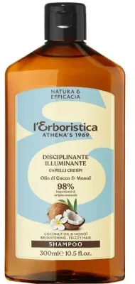 Шампунь для волос L'Erboristica Athena's Coconut Oil and Monoi увлажняющий, для сухих и повреждённых волос, 300 мл