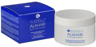Alkemilla Eco Bio Cosmetic Alkemilla Eco Bio Cosmetic Anti-Dandruff Purifying Hair Mask - Очищающая маска для волос против перхоти Alkemilla, пироктон оламин, экстракты репейника, одуванчика и хвоща, ментол, 200 мл