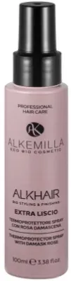 Alkemilla Eco Bio Cosmetic Alkemilla Eco Bio Cosmetic Heat Protector Hair Straightener Spray - Термозащитный спрей-выпрямитель для волос с дамасской розой Alkemilla Eco Bio, Италия, 100 мл