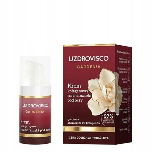 Крем для области вокруг глаз Uzdrovisco Gardenia Collagen с пептидом экстрактом гардении и маслом ши для зрелой кожи 15 мл