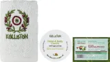 Набор для тела Kalliston Sandalwood и Argan крем для рук и тела оливковое мыло и полотенце с аргановым маслом 75 мл+100 г — фото 2