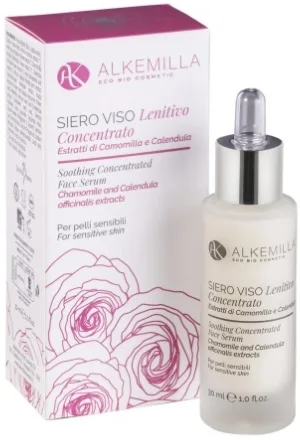 Alkemilla Eco Bio Cosmetic Alkemilla Eco Bio Cosmetic Siero Viso Concentrato Lenitivo - Концентрированная успокаивающая сыворотка для лица Alkemilla с арникой, иммортелью и ромашкой 30 мл