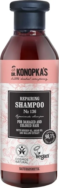 Шампунь Dr Konopka's Nº136 восстанавливающий для повреждённых и окрашенных волос с арганой, 280 мл