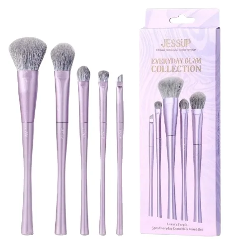 Набор кистей для макияжа Jessup Luxury Purple Everyday Essentials T515 из 5 предметов