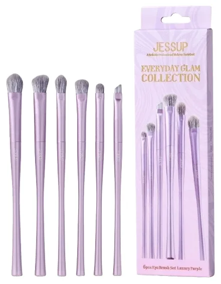 Набор кистей для макияжа глаз Jessup Luxury Purple Eye Brush Set T516 из 6 предметов