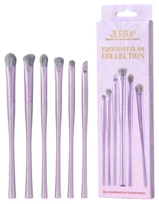 Набор кистей для макияжа глаз Jessup Luxury Purple Eye Brush Set T516 из 6 предметов
