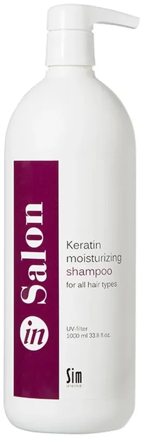 Шампунь Sim Sensitive In Salon Keratin увлажняющий с кератином и манго, 1000 мл