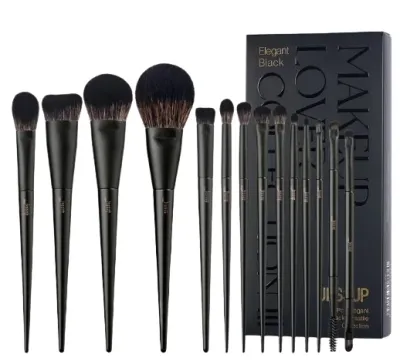 Набор кистей для макияжа Jessup Matte Black Versatile Brush Set T336 из 14 предметов