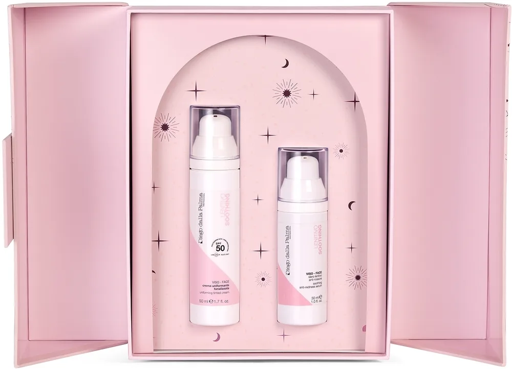 Diego Dalla Palma Professional Diego Dalla Palma Soothing Calming Set (f/cr/50 мл + f/ser/30 мл) - Набор для лица Diego Dalla Palma Soothing крем и сыворотка против покраснений со скваланом для чувствительной кожи 50+30 мл