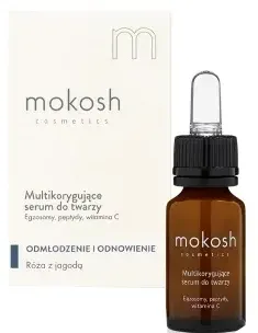 Mokosh Cosmetics Mokosh Multicorrective Face Serum - Сыворотка для лица Mokosh Multicorrective мультикорректирующая, с пептидами и центеллой азиатской, 12 мл