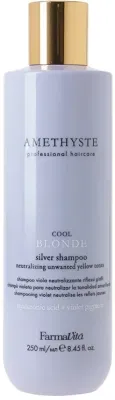 Шампунь Farmavita Amethyste Cool Blonde против жёлтизны для блонда и седых волос