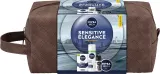 Мужской набор NIVEA Men Sensitive Elegance средства для бритья и ухода с косметичкой для чувствительной кожи 5 предметов — фото 1