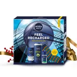 Мужской набор NIVEA Men Feel Recharged дезодорант крем после бритья гель для душа и носки с глицерином — фото 2