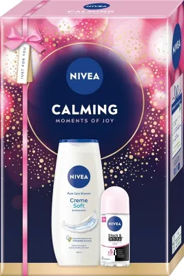 Набор для тела NIVEA Calming гель для душа с миндальным маслом и роликовый антиперспирант 250+50 мл
