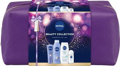 Набор для тела NIVEA Beauty Collection гель для душа лосьон крем для рук дезодорант и косметичка с миндальным маслом 5 предметов