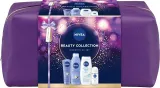 Набор для тела NIVEA Beauty Collection гель для душа лосьон крем для рук дезодорант и косметичка с миндальным маслом 5 предметов — фото 1