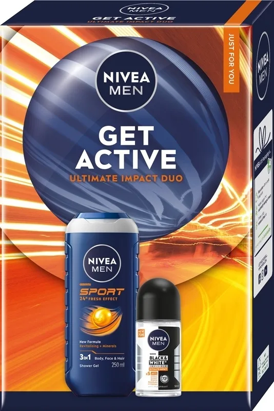Набор для тела NIVEA Beauty Get Active спортивный гель для душа и антиперспирант 5в1 250+50 мл