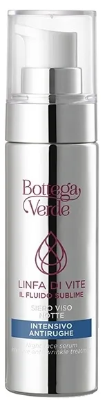 Сыворотка для лица Bottega Verde Linfa Di Vite ночная, с пептидами и церамидами, 30 мл