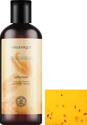 Набор для ванны Organique Crystal Amber пена с аргановым маслом и мыло с ароматом амбры 400 мл+100 г