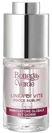 Капли для лица Bottega Verde Linfa Di Vite Shock Treatment с пептидами, интенсивные, 10 мл