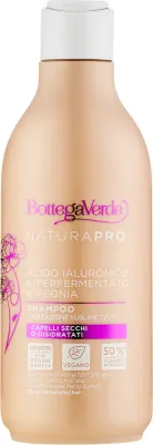 Шампунь Bottega Verde Natura Pro для сухих волос с гиалуроновой кислотой и пионом, 250 мл