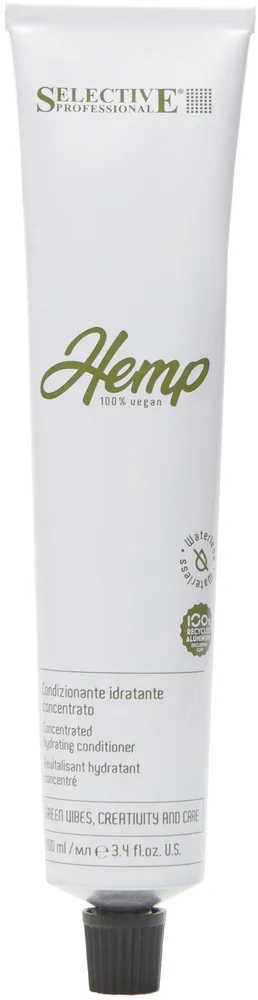 Концентрированный безводный кондиционер с маслом семян конопли Selective Professional Hemp Waterless Concentrated Conditioner, 100 мл