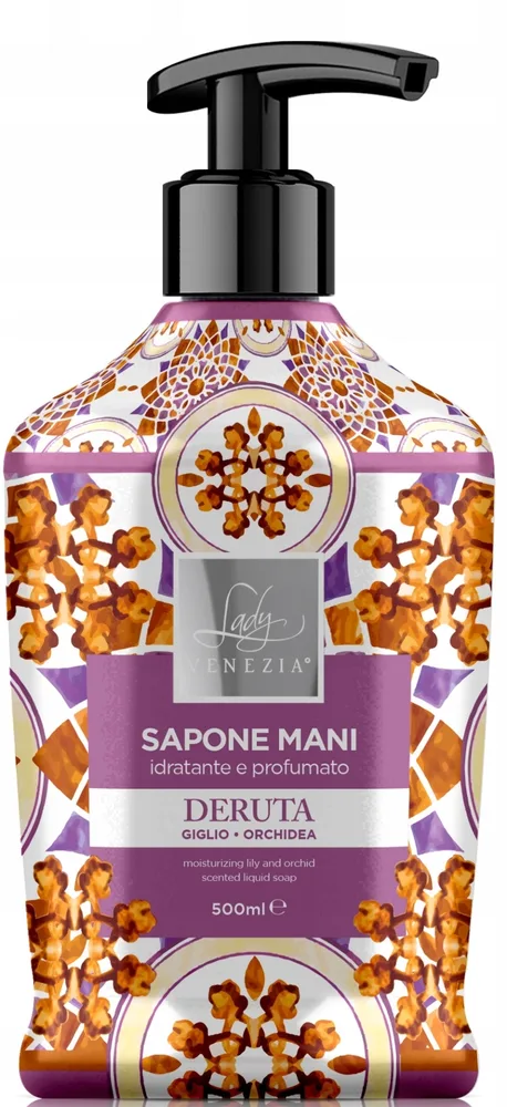 Мыло жидкое для рук Lady Venezia Ceramiche Lily & Orchid лилия и орхидея, 500 мл