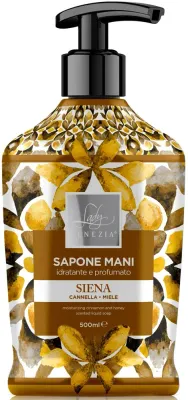 Мыло жидкое для рук Lady Venezia Ceramiche Siena Cinnamon & Honey корица и мёд, 500 мл