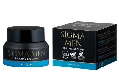 Крем для области вокруг глаз Sigma Men Relaxing с маслом рисовых отрубей скваланом и инулином для мужчин 30 мл