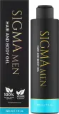 Sigma Beauty Sigma Men Hair And Body Gel - Гель для волос и тела Sigma Men Hair And Body Gel универсальный мужской, 200 мл — фото 2