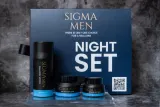 Мужской набор Sigma Men Night ночная сыворотка для лица 50 мл крем для области вокруг глаз 30 мл и лосьон для тела 100 мл — фото 3
