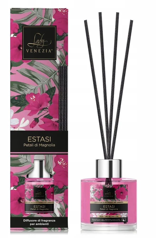 Аромадиффузор для дома Lady Venezia Estasi Magnolia Petals Home Diffuser 50 мл и 250 мл