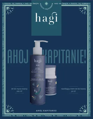 Мужской набор для лица Hagi Ahoy Captain гель для умывания и крем с инулином и пантенолом 200+50 мл