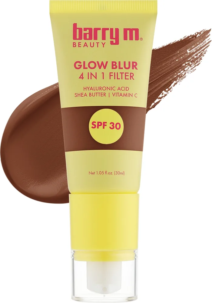 Тонирующий крем Barry M Glow Blur 4 in 1 Filter сияющий SPF 30, 30 мл, оттенок Deep