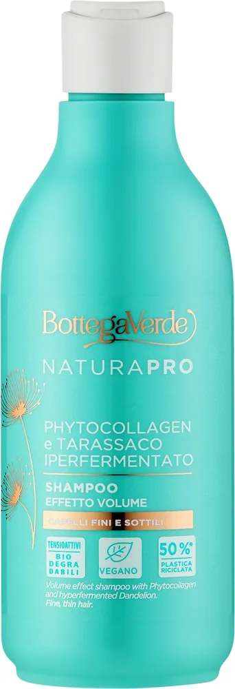 Шампунь Bottega Verde Natura Pro для объёма тонких волос с одуванчиком, 250 мл
