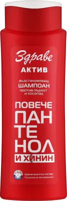 Шампунь Aroma Zdrave с пантенолом и экстрактом хины против перхоти и выпадения, 600 мл