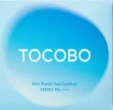 Кушон солнцезащитный для лица Tocobo Blur Finish Sun Cushion SPF50+ PA++++ с пудровым покрытием, 13 г, оттенок 01 - Cotton Blue — фото 2