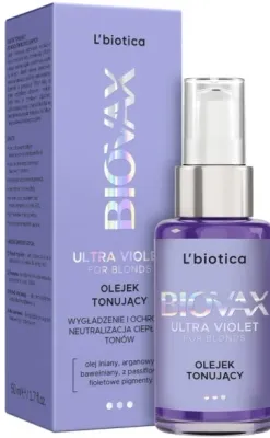 Фиолетовое тонирующее масло для волос блонд L'Biotica Biovax Ultra Violet For Blonds