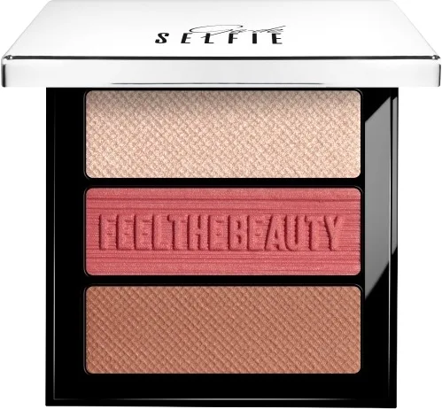 Палетка румян и хайлайтера GA-DE Selfie Blush & Highlighter Trio Palette, оттенок 27 - Three In One Glow