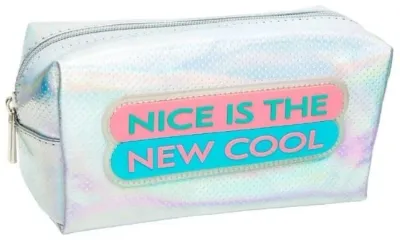Косметичка Soda Nice Is The New Cool блестящая 18х9,5х10 см