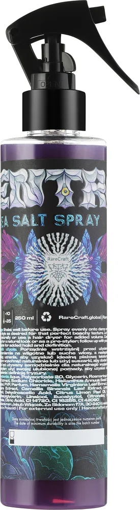 Текстурирующий спрей с морской солью RareCraft Sea Salt Spray Entropy, Польша, 200 мл