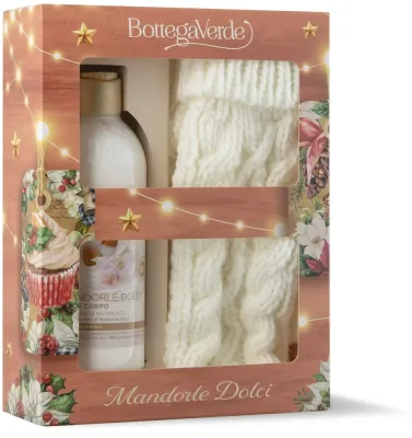 Набор Bottega Verde Mandorle Dolci молочко для тела с миндальным маслом 250 мл и варежки