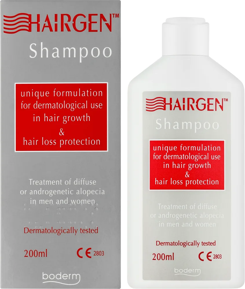 Шампунь Boderm Hairgen против выпадения волос с сереноа, гинкго билоба и биотином, 200 мл